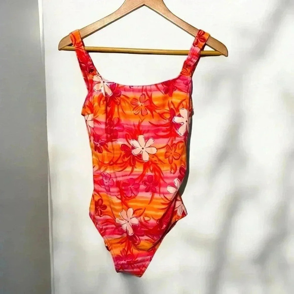 Vintage tropical beach girl y2k 90s one piece swim suit 6 - Picture 1 of 6